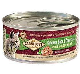 Carnilove White konz Mus Meat Duck&amp;Pheasant Cats 100g