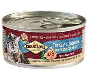 Carnilove White konz Mus Meat Turkey&amp;Salmon Cats 100g