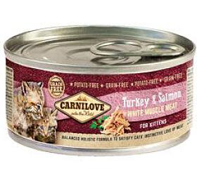 Carnilove White konz Mus Meat Turkey&amp;Salmon Kitten100g