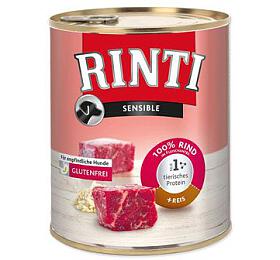 Rinti Dog Sensible konzerva hovz+re 800g