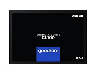 GOODRAM SSD CL100 Gen.3 240GB SATA III 7mm, 2,5" (R: 520MB/s; W 400MB/s) (SSDPR-CL100-240-G3)
