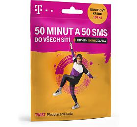 Pedplacen sim karta TWIST T-MOBILE 50 minut a 50 SMS