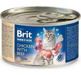 Brit Premium Cat by Nature konz Chicken&Beef 200g