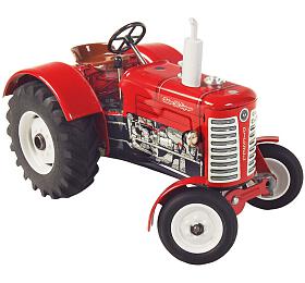 Traktor Zetor 50 Super erven na klek kov 15cm 1:25 v krabice Kovap