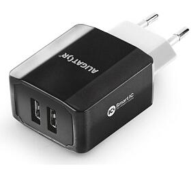 Nabíječka ALIGATOR CHS0002 3.4A, 2xUSB, smart IC, černá