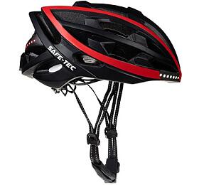 Chytr cyklistick helma Safe-Tec TYR Black Red L (58cm - 61cm)