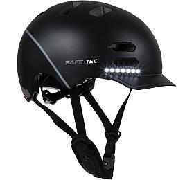 Chytr helma Safe-Tec SK8 Black L (58cm - 61cm)