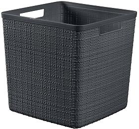 Box Curver Jute Cube 17L šedý