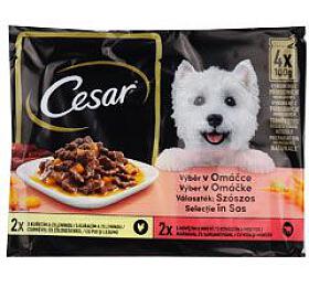 Cesar Selection kapsa výběr v omáčce 4x100g