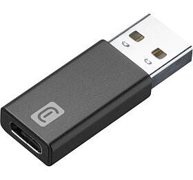 CellularLine Adaptr Cellulalrine z USB na USB-C pro nabjen i datov penos, ern