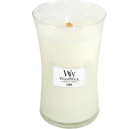 WoodWick Linen vonn svka s devnm knotem 609,5 g