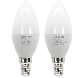 Retlux REL 24&amp;nbsp;C37 2x5W E14 WW