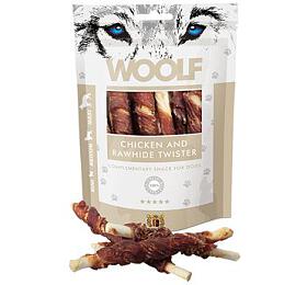 WOOLF pochoutka chicken and rawhide twister 100g