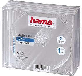 Hama CD BOX nhradn obal, 5ks/bal, transparentn