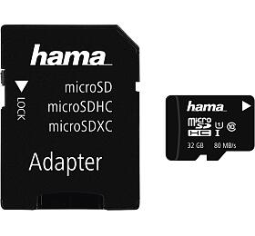 Hama microSDHC 32 GB Class 10 UHS-I 80 MB/s + Adapter/Mobile