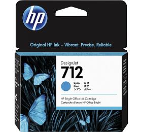 HP 712 Ink. npl azurov, trojbalen, 3ED77A