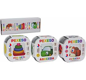 Teddies Pexeso 3ks Abeceda, Zvtka, Pro dti spoleensk hra v krabice 8x21x4cm