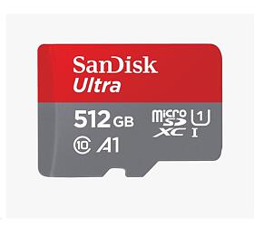 Pamov karta SanDisk MicroSDXC 512GB Ultra (100MB/s, Class 10, Android) + adaptr (SDSQUNR-512G-GN6TA)