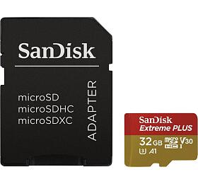 Pamov karta SanDisk Extreme Plus micro SDHC 32GB Class 10 UHS-I V30 + adaptr