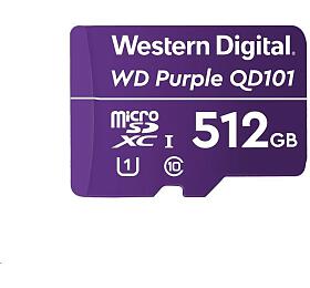 WD MicroSDXC karta 512GB Purple WDD512G1P0C Class 10 (R:100/W:60 MB/s)