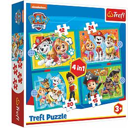 TREFL Puzzle 4v1 astn tm Paw Patrol/Tlapkov Patrola v krabici 28x28x6cm