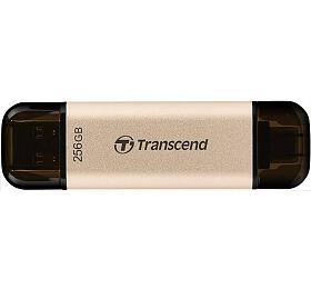 Transcend 256GB JetFlash 930C, USB-C/USB 3.2 (Gen 1) duln flash disk, 420MB/s R, 400MB/s W, zlat (TS256GJF930C)