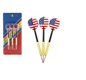 Teddies Hzec ipky s kovovm hrotem 15cm kov/plast 3 ks na kart