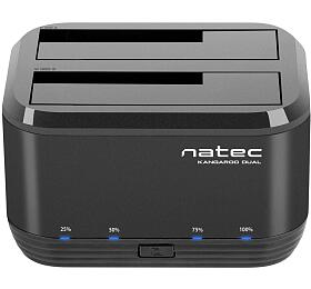 NATEC dokovac stanice pro HDD 2,5&quot;/3,5&quot; USB 3.0 Natec Kangaroo Dual, funkce klonovn, napjec adaptr (NSD-0955)