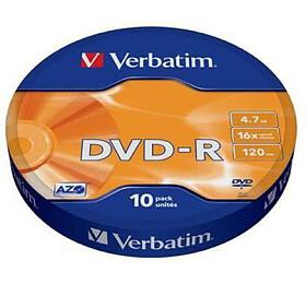 Verbatim VERBATIM DVD-R 4,7 GB 16x 10-spindl RETAIL (43729)