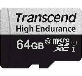 TRANSCEND MicroSDXC karta 64GB 350V, High Endurance (TS64GUSD350V)