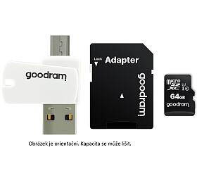 GOODRAM microSDHC karta 32GB M1A4 All-in-one (R:100/W:10 MB/s), UHS-I Class 10, U1 + Adapter + OTG card reader/teka (M1A4-0320R12)