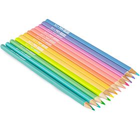 EASY Kids PASTEL Trojhrann pastelky, 12 ks, 12 pastelovch barev