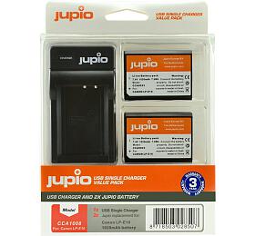 Jupio 2x&amp;nbsp;LP-E10 1020 mAh +&amp;nbsp;USB nabíječka