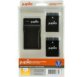 Jupio 2x&amp;nbsp;EN-EL14(A) 1100mAh +&amp;nbsp;USB Nabíječka