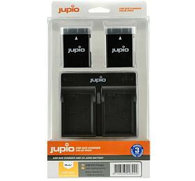 Jupio 2x&amp;nbsp;EN-EL14(A) 1100mAh +&amp;nbsp;USB duální nabíječka