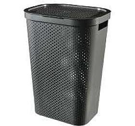 Koš na prádlo Curver Infinity Dots 60L grafitový