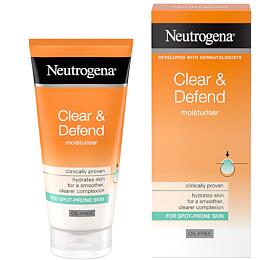 Hydratan krm bez obsahu oleje s kyselinou salicylovou Clear &amp; Defend (Oil-Free Moisturiser) 50 ml Neutrogena