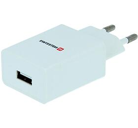 SWISSTEN SÍŤOVÝ ADAPTÉR SMART IC 1x USB 1A POWER + DATOVÝ KABEL USB / MICRO USB 1,2 M BÍLÝ