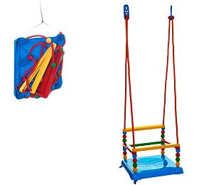 Teddies Houpačka plast 35x34cm modrá nosnost 40kg v síťce