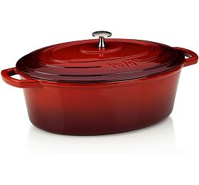 KELA Pek litinov s poklic CALIDO 32 x 25 cm erven KL-11942