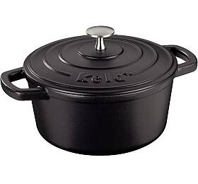 KELA Pek litinov s poklic CALIDO 21 cm ern KL-12470