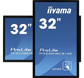 IIYAMA 32&quot; iiyama TF3239MSC-B1AG: AMVA, FullHD, capacitive, 12P, 500cd/m2, VGA, HDMI, DP, 24/7, IP54, ern