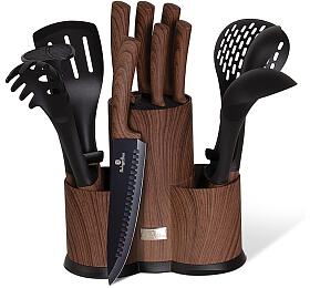 BERLINGERHAUS Sada nožů a&amp;nbsp;kuchyňského náčiní ve&amp;nbsp;stojanu 12&amp;nbsp;ks Ebony Line Rosewood BH-6255