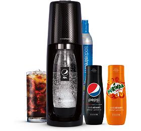 SodaStream Spirit Black Pepsi MegaPack +&amp;nbsp;Sirup MIRINDA 440 ml
