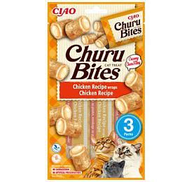 INABA Churu Cat Bites Chicken wraps&amp;Chicken Pure 3x10g