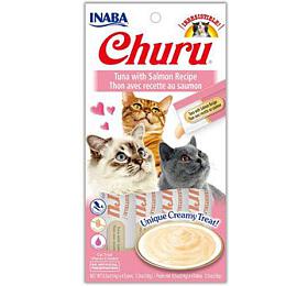 INABA Churu Cat Pure Tuna with Salmon 4x14g