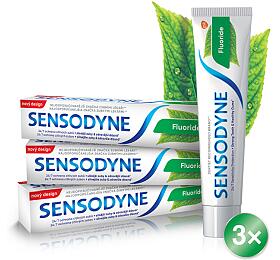 Zubn pasta na citliv zuby Fluoride Tripack 3 x 75 ml Sensodyne