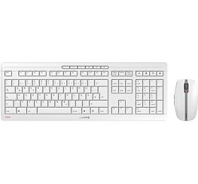 CHERRY set klávesnice a myši STREAM DESKTOP RECHARGE/ bezdrátová/ USB/ dobíjecí / bledě šedá (JD-8560EU-0)