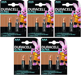 SET Alkalických baterií Duracell Ultra AAA 10 ks