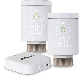 2× Chytrá termostatická hlavice Evolveo Heat M30 EVO-RV-M30SP, s centrální jednotkou